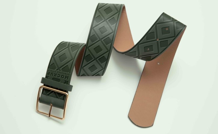 绿色腰带设计展示psd样机