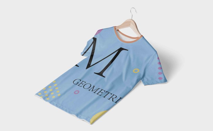 蓝色T恤衫PSD贴图素材