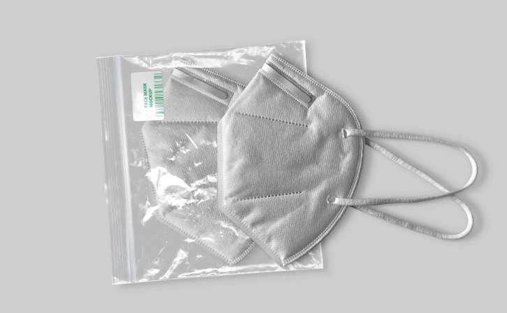 袋装口罩包装设计psd智能贴图样机素材