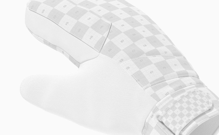 连指滑雪棉花手套设计ps贴图素材