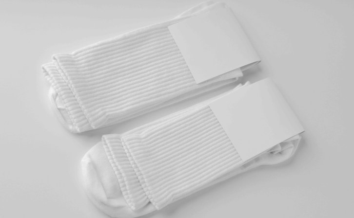 长筒袜标签设计智能贴图ps样机