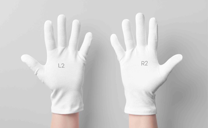 防护手套穿戴效果ps贴图样机