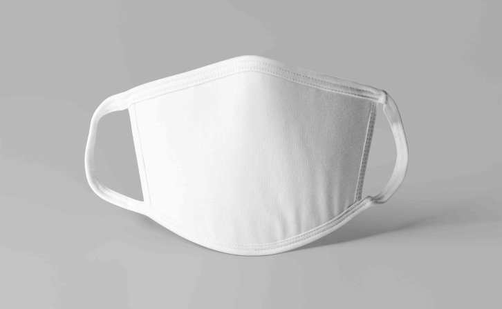 防风口罩设计psd智能贴图样机素材