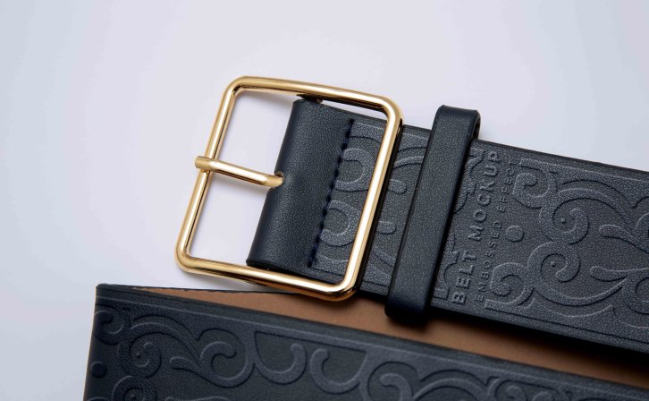 黑色奢侈品腰带设计ps贴图