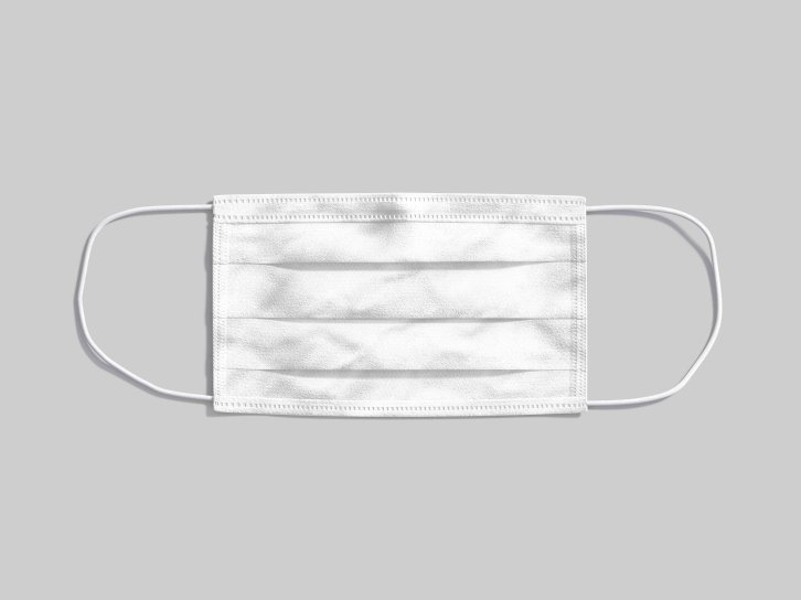 简单口罩设计psd智能贴图样机素材