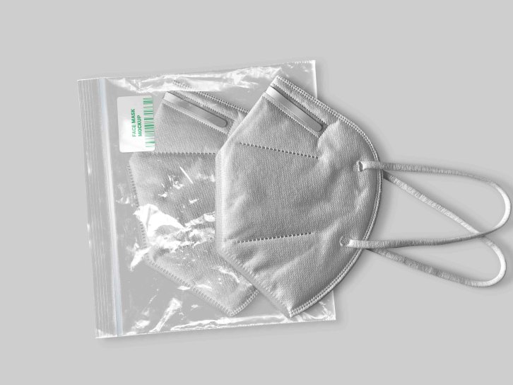 袋装口罩包装设计psd智能贴图样机素材