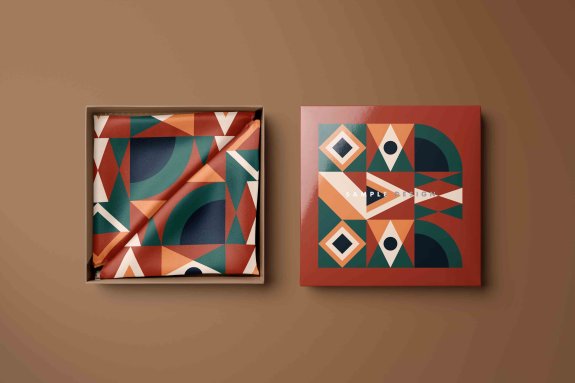 丝巾布料包装设计PS贴图素材下载