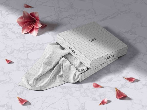 高端丝巾产品设计PS贴图素材