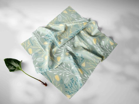 墨绿丝巾产品设计PS贴图素材