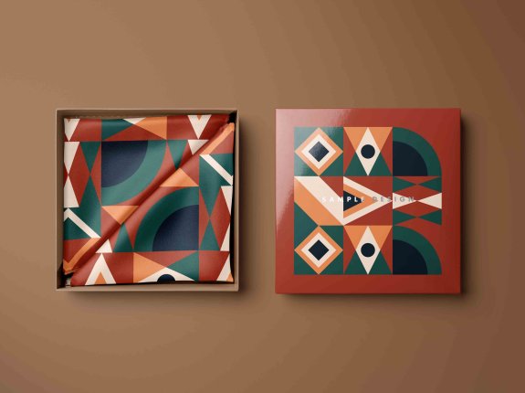 丝巾布料包装设计PS贴图素材下载