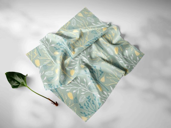 墨绿丝巾产品设计PS贴图素材