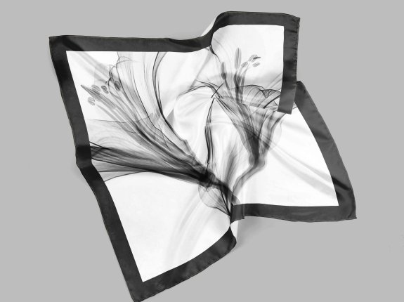 水墨风格丝巾设计psd贴图素材