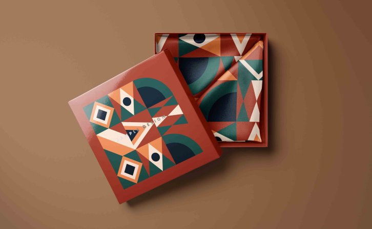 丝巾包装设计PS贴图素材