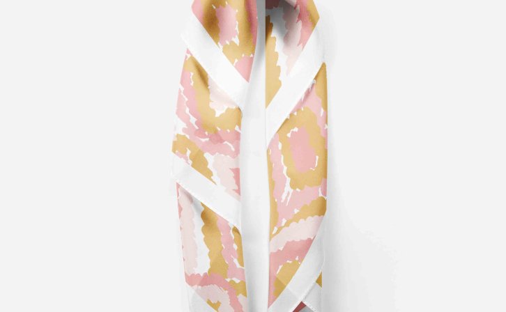 丝巾布料设计效果图提案psd贴图素材