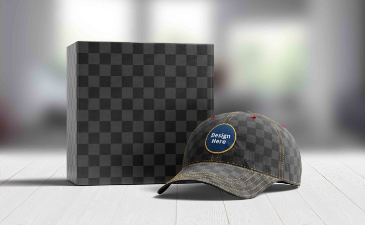 品牌帽子包装设计样机模板