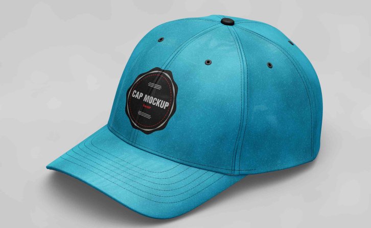 品牌蓝色帽子样机模板素材PSD贴图