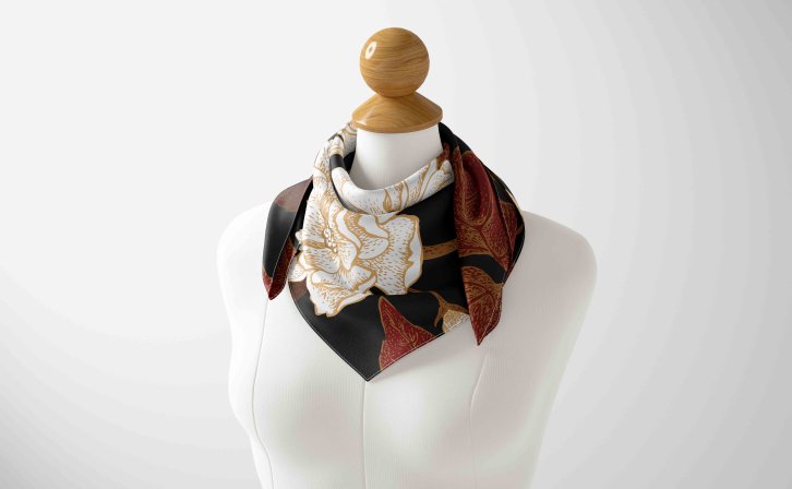 女士丝巾佩戴PS贴图素材