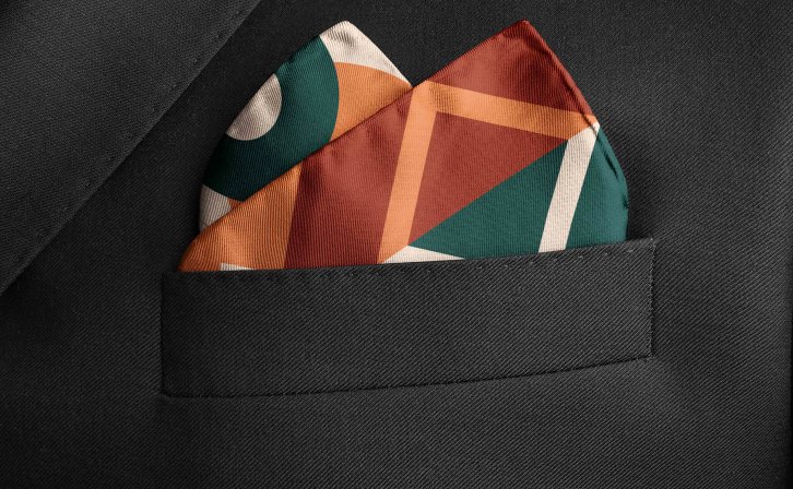 正装口袋丝巾psd贴图素材