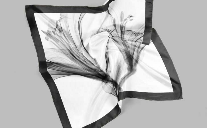 水墨风格丝巾设计psd贴图素材