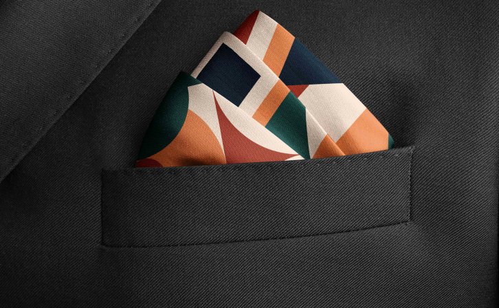 西服丝巾设计ps样机贴图