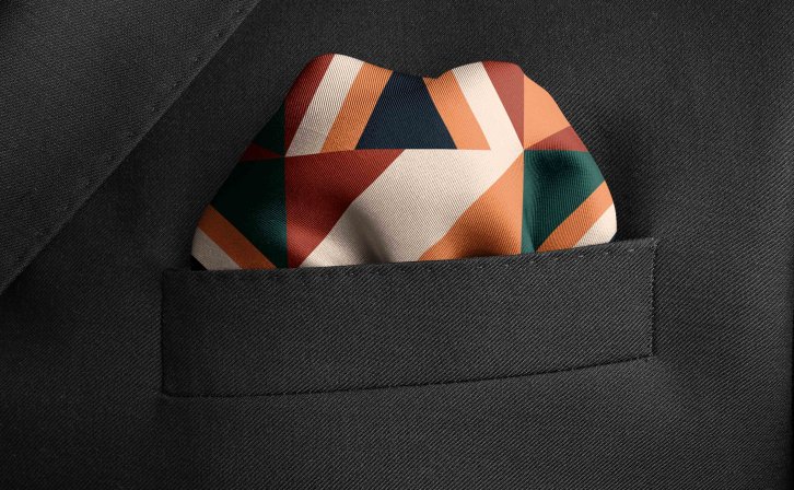 西服胸部装饰丝巾PS样机